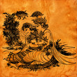 An old Radha Krishna paintings