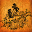 An old Radha Krishna paintings
