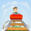 Scary ride on rollercoaster