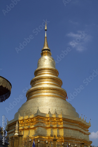 Photo: The golden pagoda. The golden pagoda.