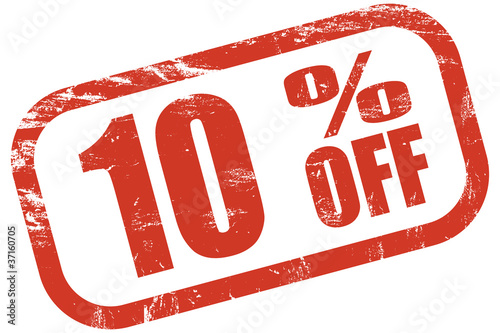 Illustration: Grunge Stempel rot 10 PERCENT OFF Grunge Stempel rot 10 PERCENT OFF