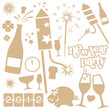 new year vector set