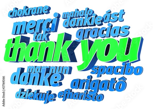 Illustration: thank you international thank you international