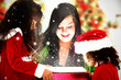 Photo: Family Opening Magical Christmas Present Family Opening Magical Christmas Present
