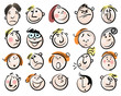 Vektor: People face cartoon vector icon People face cartoon vector icon
