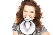 woman with megaphone