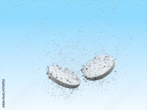Illustration: Tablet Dissolving in water Tablet Dissolving in water