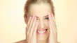 closeup of laughing woman