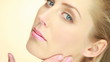beauty closeup of woman's face