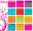 Colorful Calendar for 2012