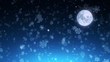 Night snowfall scene - Looped animation