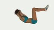 Femme qui travaille ses abdominaux