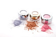 colorful makeup set on white background colorful makeup set on white background