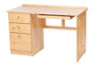 Study desk isolated over white, with clipping path