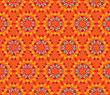 Baroque pattern with colorful curls on an orange background