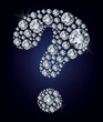 question-mark shape made up a lot diamond question-mark shape made up a lot diamond