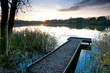 sunset by the lake