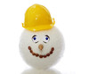 Foto: snowman with yellow helmet snowman with yellow helmet