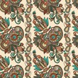 seamless flower paisley design background