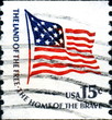 The land of the free. The home of the brave. US Postage.