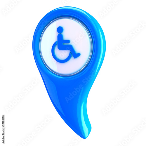 Illustration: glossy icon handicap glossy icon handicap