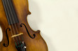 Vintage viola on white background