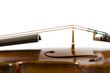 Vintage viola bridge with strings