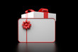 3d white gift box
