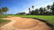 Ideal tropical golf field video.