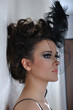 woman with interesting hairstyle
