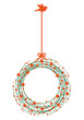 christmas wreath, vector