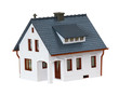 Photo: miniature house isolated on white background miniature house isolated on white background
