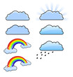 set of clouds vector illustration set of clouds vector illustration
