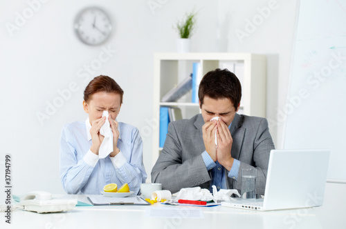 Photo: Sick co-workers Sick co-workers