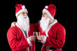 Two santa claus