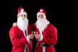 Two santa claus