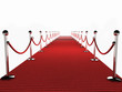 Red Carpet over white Background