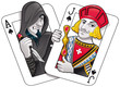 Black Jack. Funny cartoon and vector illustration