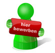 Spielfigur mit Schild bewerben