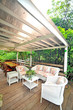 sofa in garden