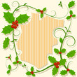 Christmas decoration with holly berry floral