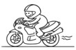 Vektor: figur fährt motorrad figur fährt motorrad