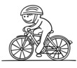 Vektor: figur fährt fahrrad figur fährt fahrrad