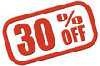 Stempel rot rel 30 PERCENT OFF