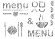 menükarte, vorlage, vector set