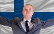 happy businessman because of profitable investment in finland st