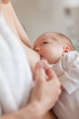 Newborn getting lactated
