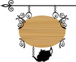 Wooden sign with place for text