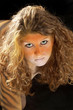 bodypainted tiger girl portrait