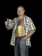 man with beer belly and stein